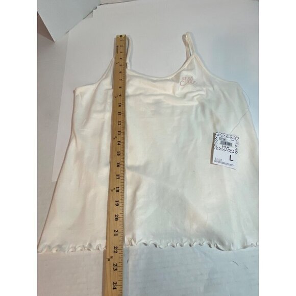 Elle Cream Tank Top Adjustable Straps Women’s Size Large NWT - Picture 6 of 7